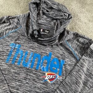 G-III 4Her NBA Oklahoma City Thunder Hoodie‎ Thumb Hole Heather Gray 2XL